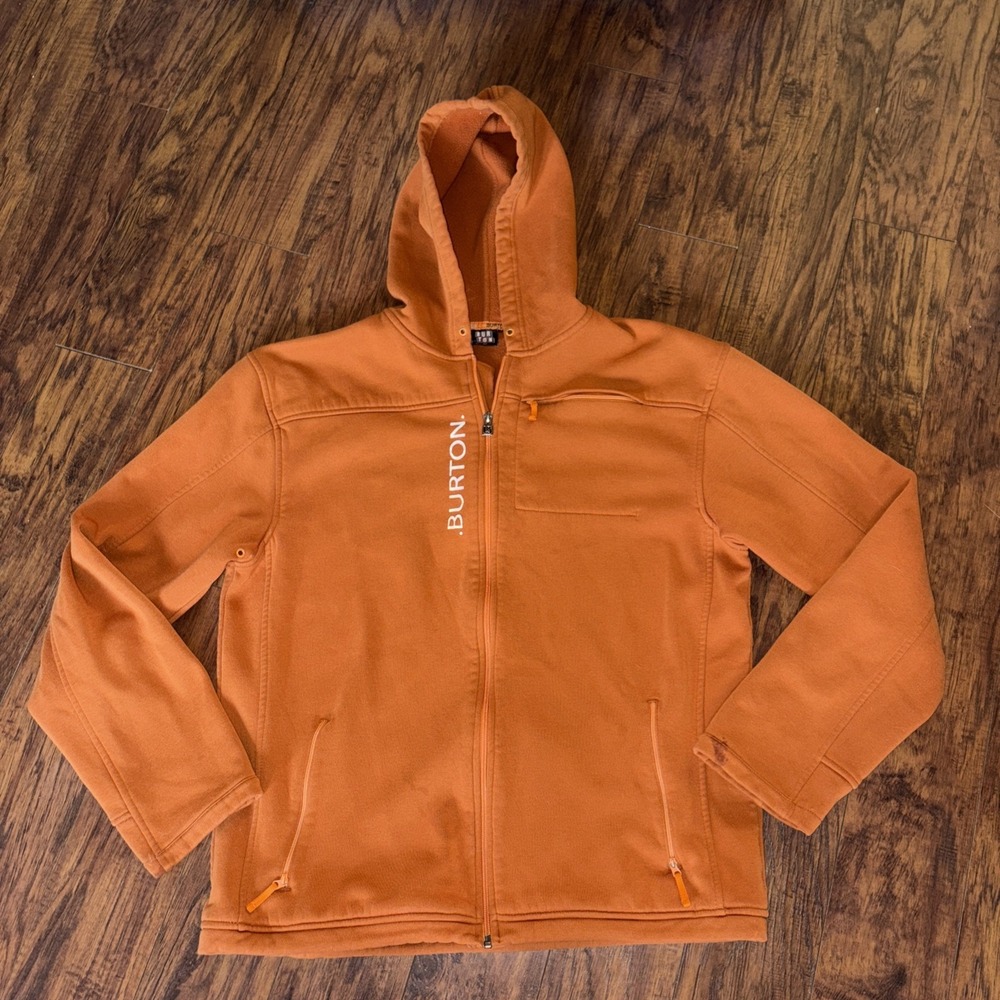 Burton Men's Oak Full-Zip Hoodie Utility Technical Dryride Orange/rust XL